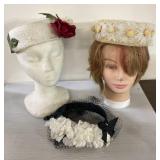 Vintage ladies hats-heads not incl