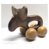 Vintage wood moose back massager