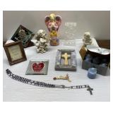 Religious items, rosary, candles more
