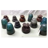 Antique electric line insulators