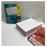 Around 700 sheets of 8.5 x 11 white paper & more