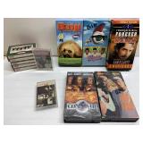 Vintage VHS & cassette tapes