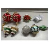 Antique & vintage Christmas ornaments incl glass