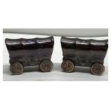Vintage stagecoach salt & pepper shakers