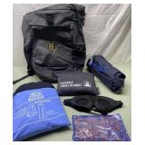 Women's rain suit, travel blanket, travel blind-