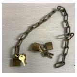 Padlocks, keys & chain Padlocks, keys & chain