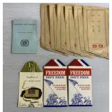 RARE vintage pocket sqaures VFW, coin roll paper RARE vintage pocket sqaures VFW, coin roll paper