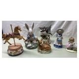 Easter, Owl, music box figurines Easter, Owl, music box figurines