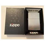 2019 NEW SEALED brushed silver Zippo Lighter & box 2019 NEW SEALED brushed silver Zippo Lighter & box