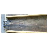 Lot of fishing poles Lot of fishing poles