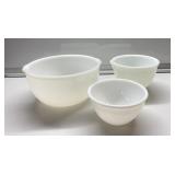 Vintage milk glass mixing bowls Vintage milk glass mixing bowls