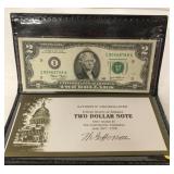 2003 Certified UNCIRCULATED $2 BILL IN CASE 2003 Certified UNCIRCULATED $2 BILL IN CASE