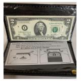 2003 Certified UNCIRCULATED $2 BILL IN CASE 2003 Certified UNCIRCULATED $2 BILL IN CASE