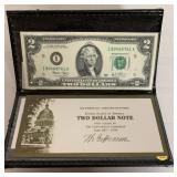 2003 Certified UNCIRCULATED $2 BILL IN CASE 2003 Certified UNCIRCULATED $2 BILL IN CASE