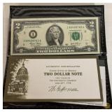 2003 Certified UNCIRCULATED $2 BILL IN CASE 2003 Certified UNCIRCULATED $2 BILL IN CASE