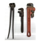 Vintage Rigid pipe wrench & more tools Vintage Rigid pipe wrench & more tools