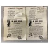 Two 1 caret cubic zirconia stones Two 1 caret cubic zirconia stones