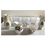 Royal Tuscan Woodland Violet Wedgwood creamer & Royal Tuscan Woodland Violet Wedgwood creamer &