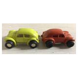Vintage plastic & metal Tonka cars-2-1/2"