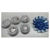 Vintage Fostoria lead crystal finger bowls & blue Vintage Fostoria lead crystal finger bowls & blue