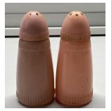 Mid century mod pink atomic pattern salt & pepper Mid century mod pink atomic pattern salt & pepper