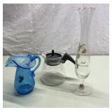 Vintage blue crackle glass & more Vintage blue crackle glass & more