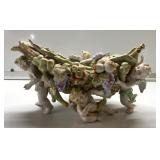 LARGE beautiful bowl-1 cherub has broken wing LARGE beautiful bowl-1 cherub has broken wing