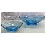 1960s Hazel Atlas Colony blue glass pieces 1960s Hazel Atlas Colony blue glass pieces