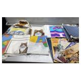 Sewing fabric and books Sewing fabric and books