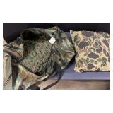 Camo duffle bag, camo cover & pillow Camo duffle bag, camo cover & pillow