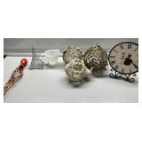 Clock, milk glass & more Clock, milk glass & more