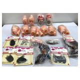 Vintage SEALED & more doll & clown-making parts Vintage SEALED & more doll & clown-making parts