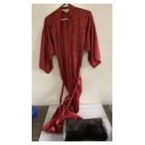 Saks Fifth Avenue size M robe & furry pillow Saks Fifth Avenue size M robe & furry pillow