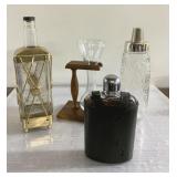 Vintage flask, bar bottles & more Vintage flask, bar bottles & more