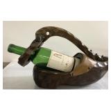 RARE vintage clog shoe wine holder-15' long RARE vintage clog shoe wine holder-15' long