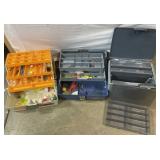 3 tackle boxes with contents 3 tackle boxes with contents