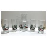Vintage Christmas glass & pitcher set Vintage Christmas glass & pitcher set