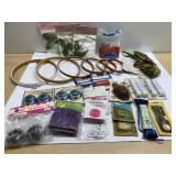 Craft lot! Glue sticks, hoops, floral, embroidery Craft lot! Glue sticks, hoops, floral, embroidery