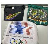 1980s Nike Soccer kids shirts & Olympic cushion 1980s Nike Soccer kids shirts & Olympic cushion
