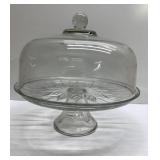 Glass cake plate with dome Glass cake plate with dome