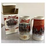 Budweiser Clydesdale steins-1 with box Budweiser Clydesdale steins-1 with box