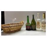 Basket of empty bottles-Brandy, Gin more Basket of empty bottles-Brandy, Gin more