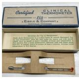 Antique mercury thermometer & box Antique mercury thermometer & box