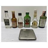 Vintage EMPTY small alcohol bottles & cigarette Vintage EMPTY small alcohol bottles & cigarette