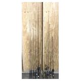 Lot of fishing poles Lot of fishing poles