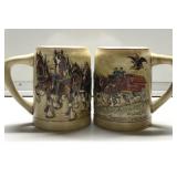 Vintage Anheuser Busch Clydesdale steins Vintage Anheuser Busch Clydesdale steins