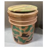 Camo cooler with seat Camo cooler with seat