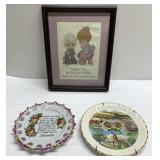 Precious Moments cross-stitch (9x11') & souvenir Precious Moments cross-stitch (9x11') & souvenir