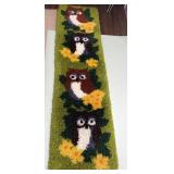 FOUR FOOT TALL Vintage owl latch hook FOUR FOOT TALL Vintage owl latch hook