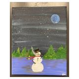 Joint smoking Santa painting-8x10 Joint smoking Santa painting-8x10